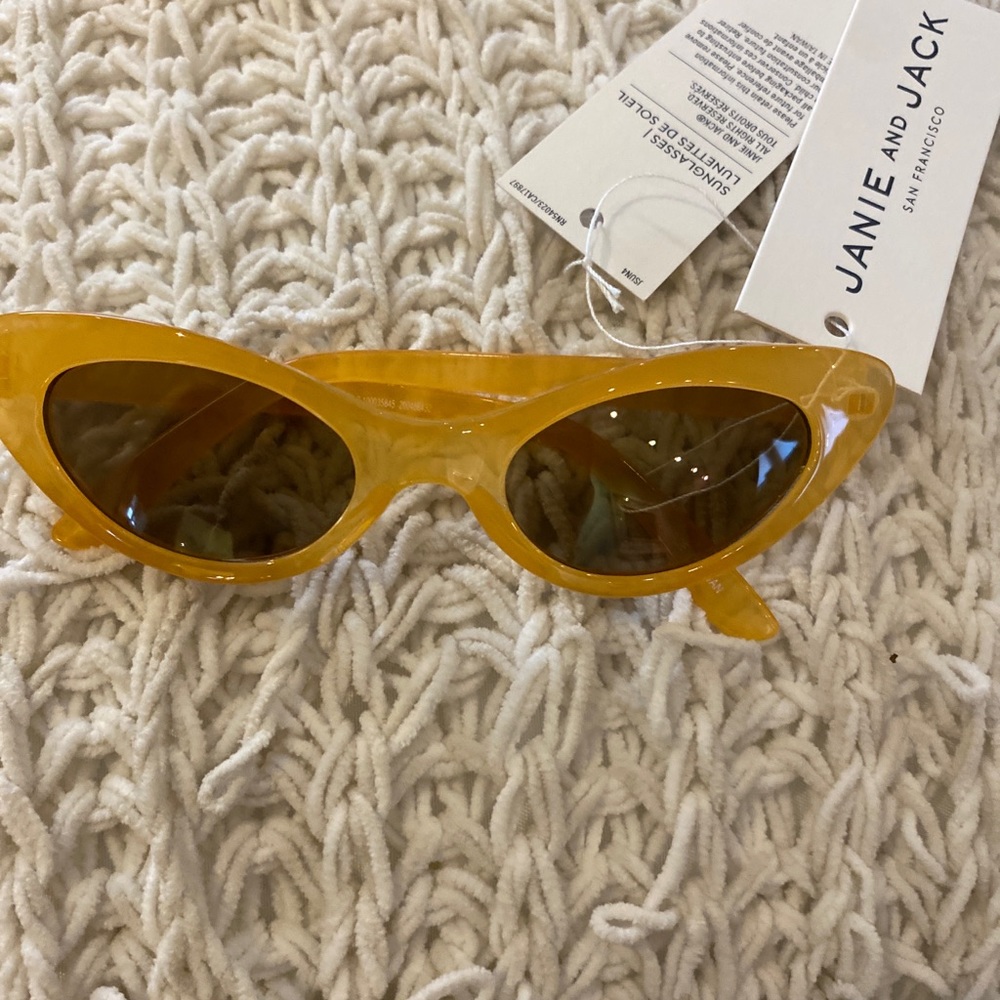 Janie and jack yellow cats eye sunglasses ages 4 and up nwt